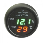 Термометр + вольтметр в авто прикуриватель