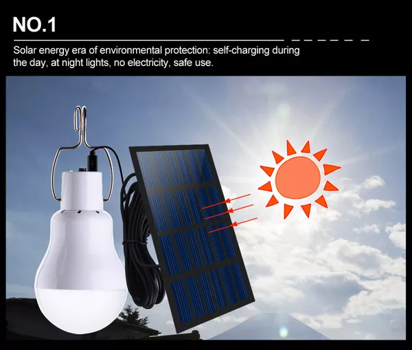 Переносная Лампа на солнечной батарее 15 вт