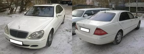 Прокат автомобиля Mercedes-Benz S600  W220 Long ,  белого и черного цве 27
