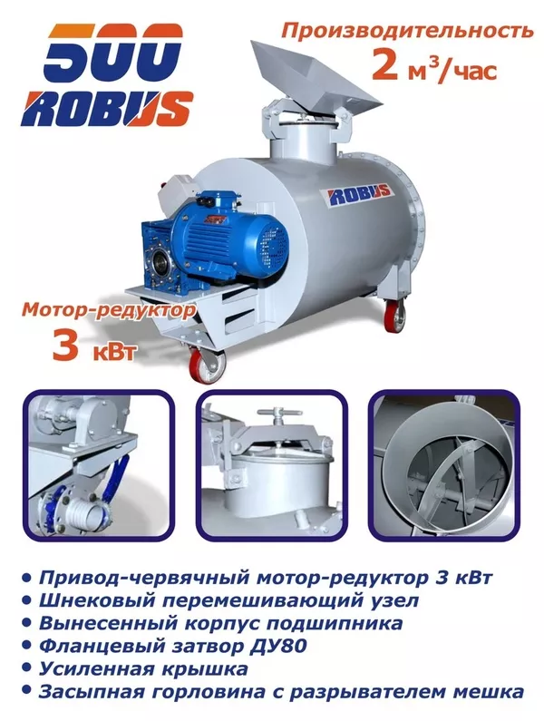 Смеситель для пенобетона    Robus 500 