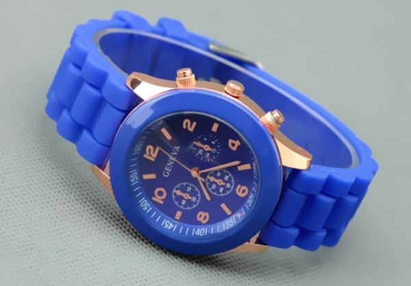 Красочные силиконовые часы-браслет для женщин + подарок