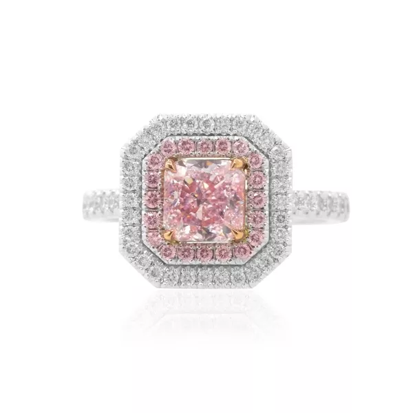 Кольцо с натуральным розовым бриллиантом 1.71 карата