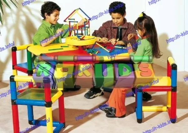 R-KIDS: Детский игровой стол и 4 вращающихся стула KDM-002