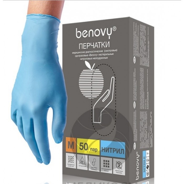 Нитриловые перчатки Benovy 2